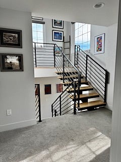 Stairs to rooftop deck