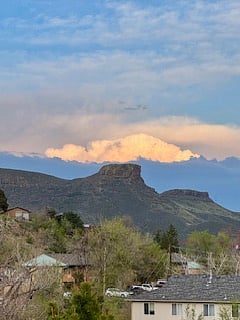 view of south table mountain from roof top deck