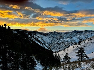 sunset from nearby Lookout Mountain