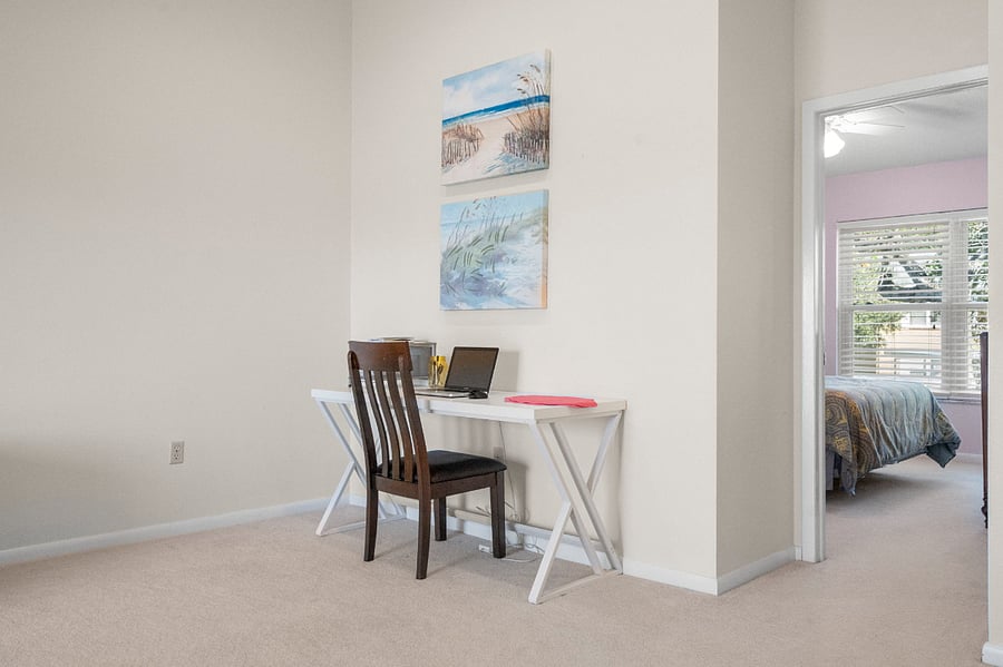 Second floor, dedicated work Area. Wi-Fi and printer available.