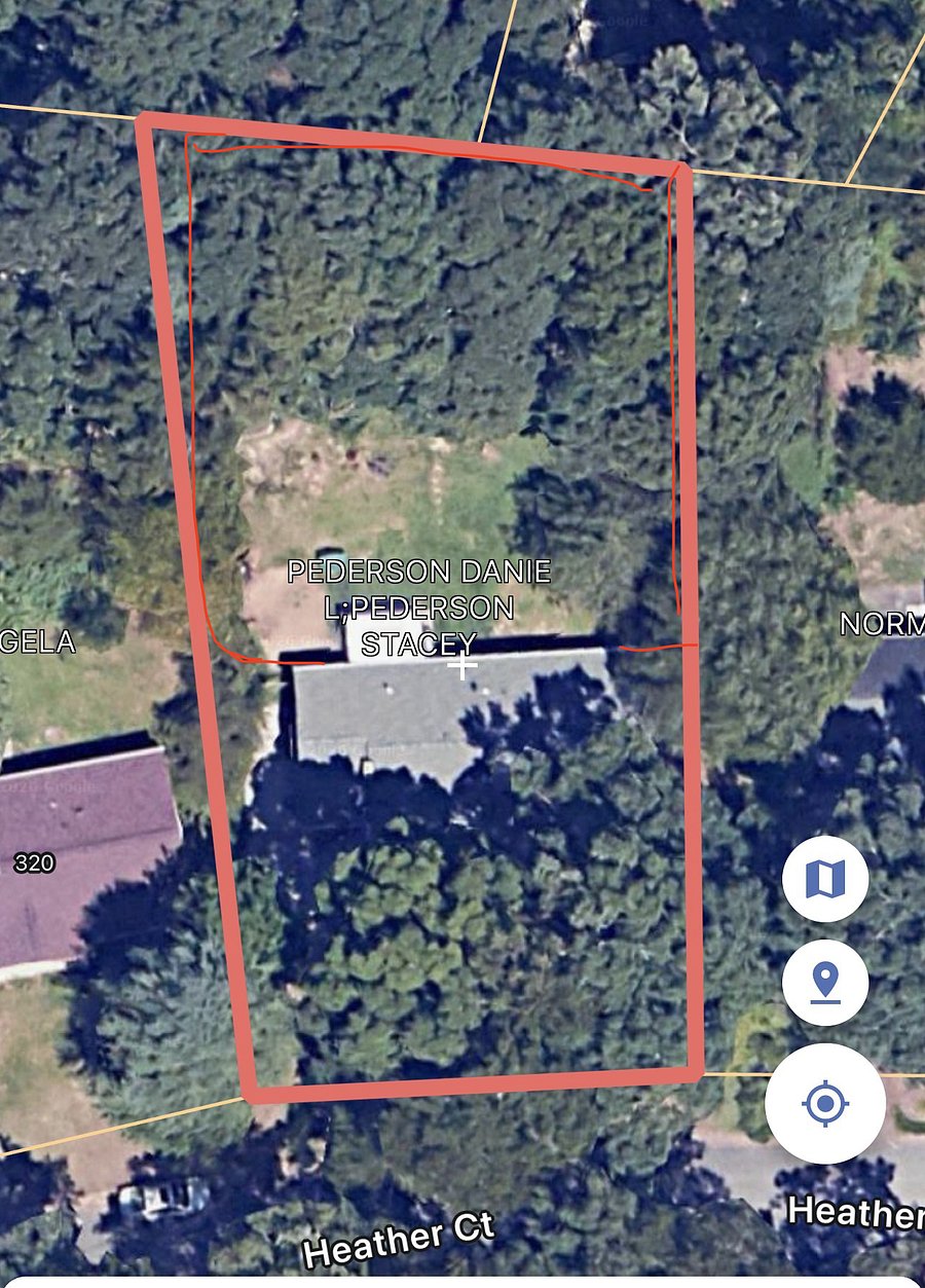 Large Fully Fenced Backyard. This is an old photo and most of the trees in the back yard are no longer there.