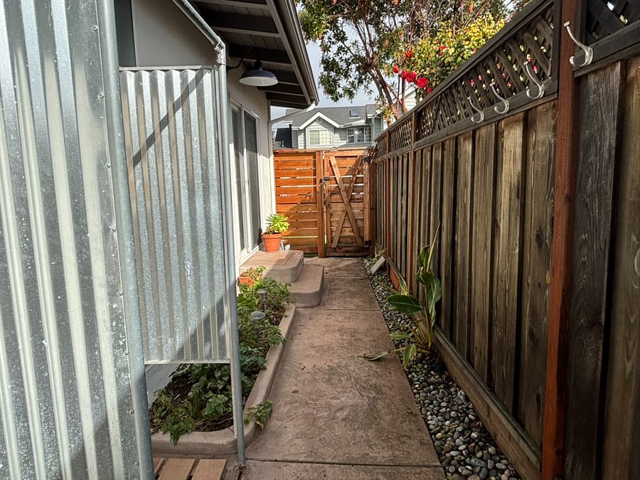 Backyard toward front gate