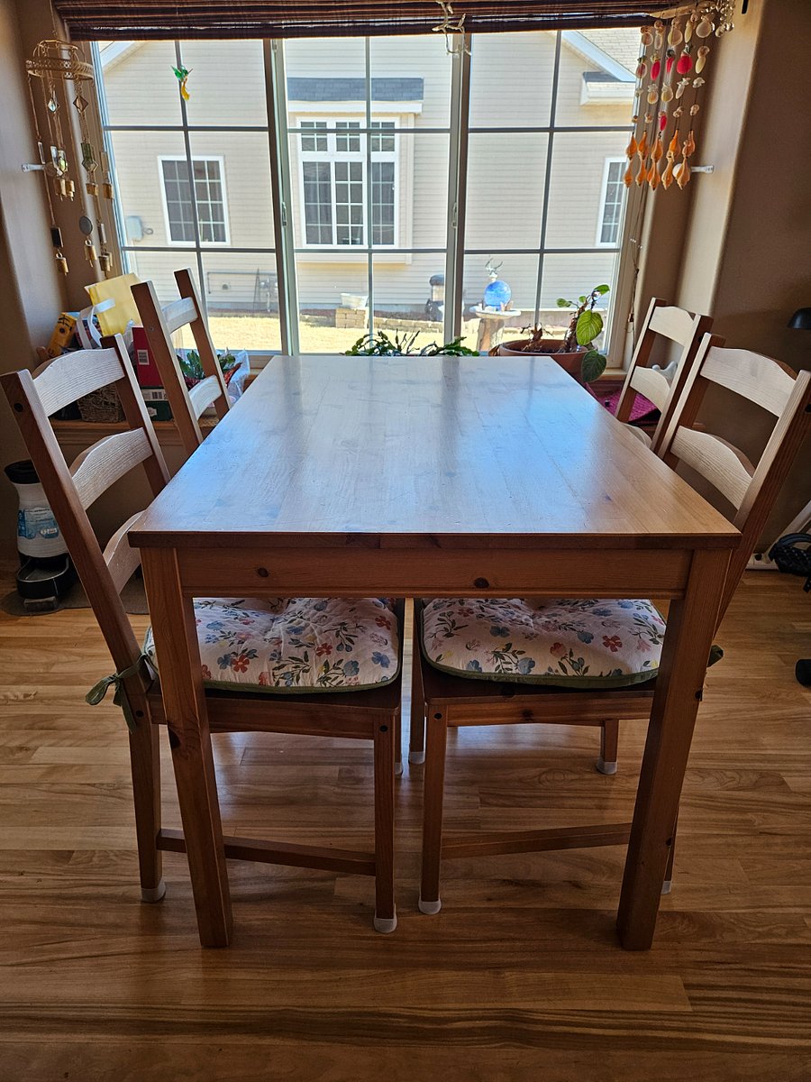 Shared dining table.