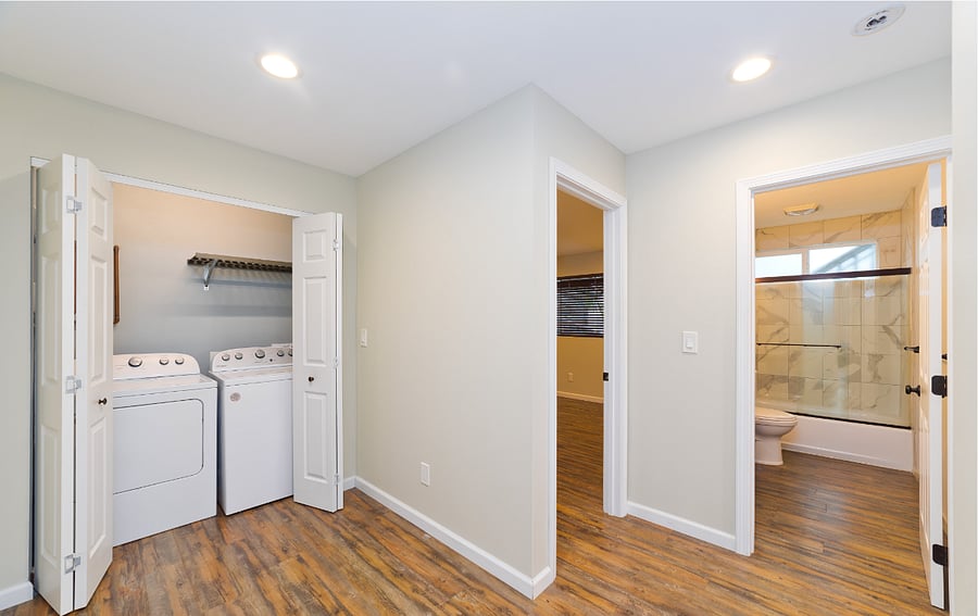 in-unit full size washer and dryer