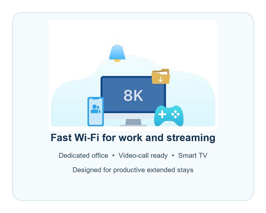Fast Wi-Fi for video calls, streaming and productive extended stays