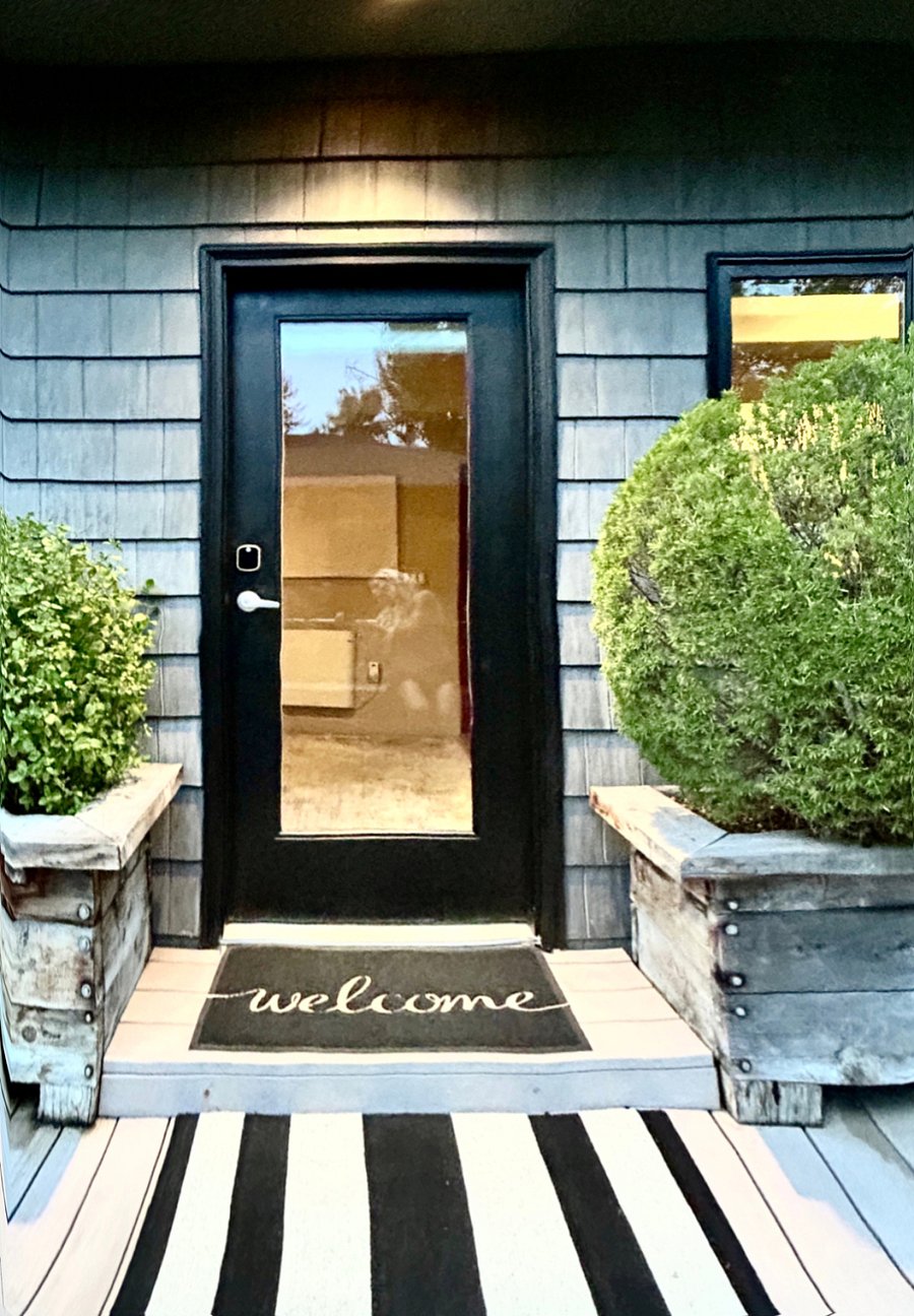 Front door with keyless entry