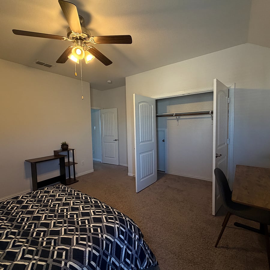 Bedroom closet with ample storage