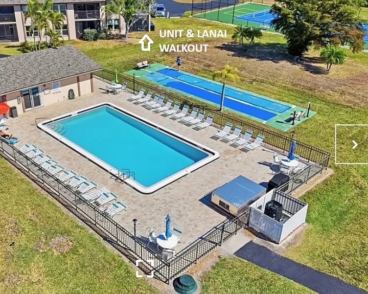 Condo adjacent to the amenites, walk directly out from lanai
