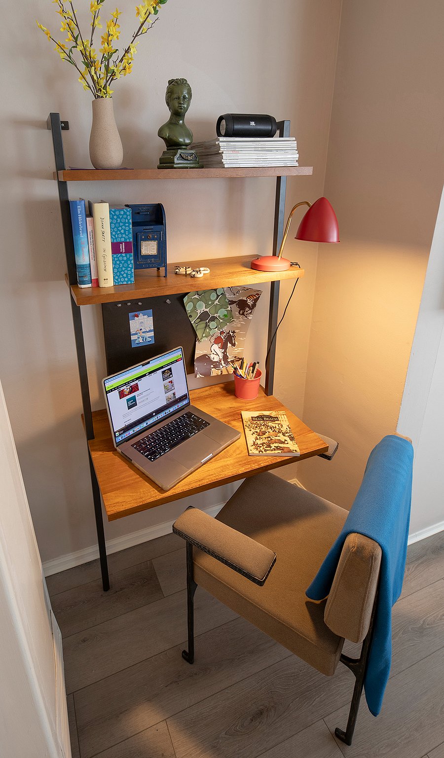 dedicated small desk for laptops etc.