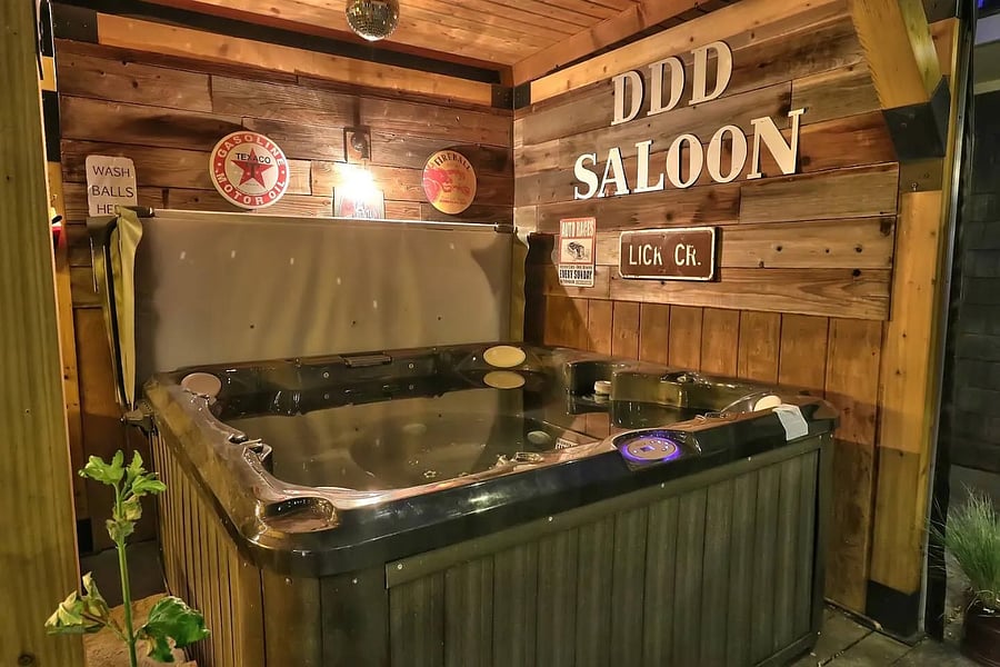 You are welcome to use the patio bar and hot tub.