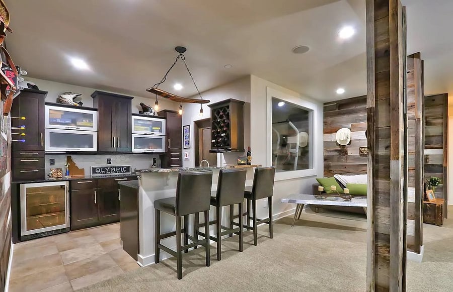This room is located downstairs just down the hall from your bedroom