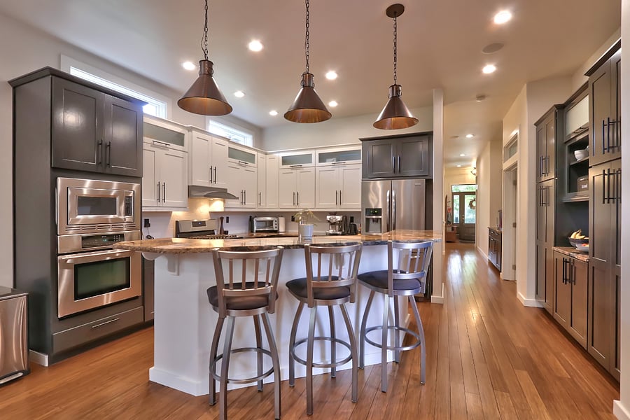 The kitchen is extremely well stocked. 
