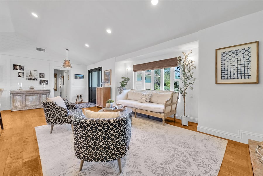 Vaulted ceilings with lots of natural light.