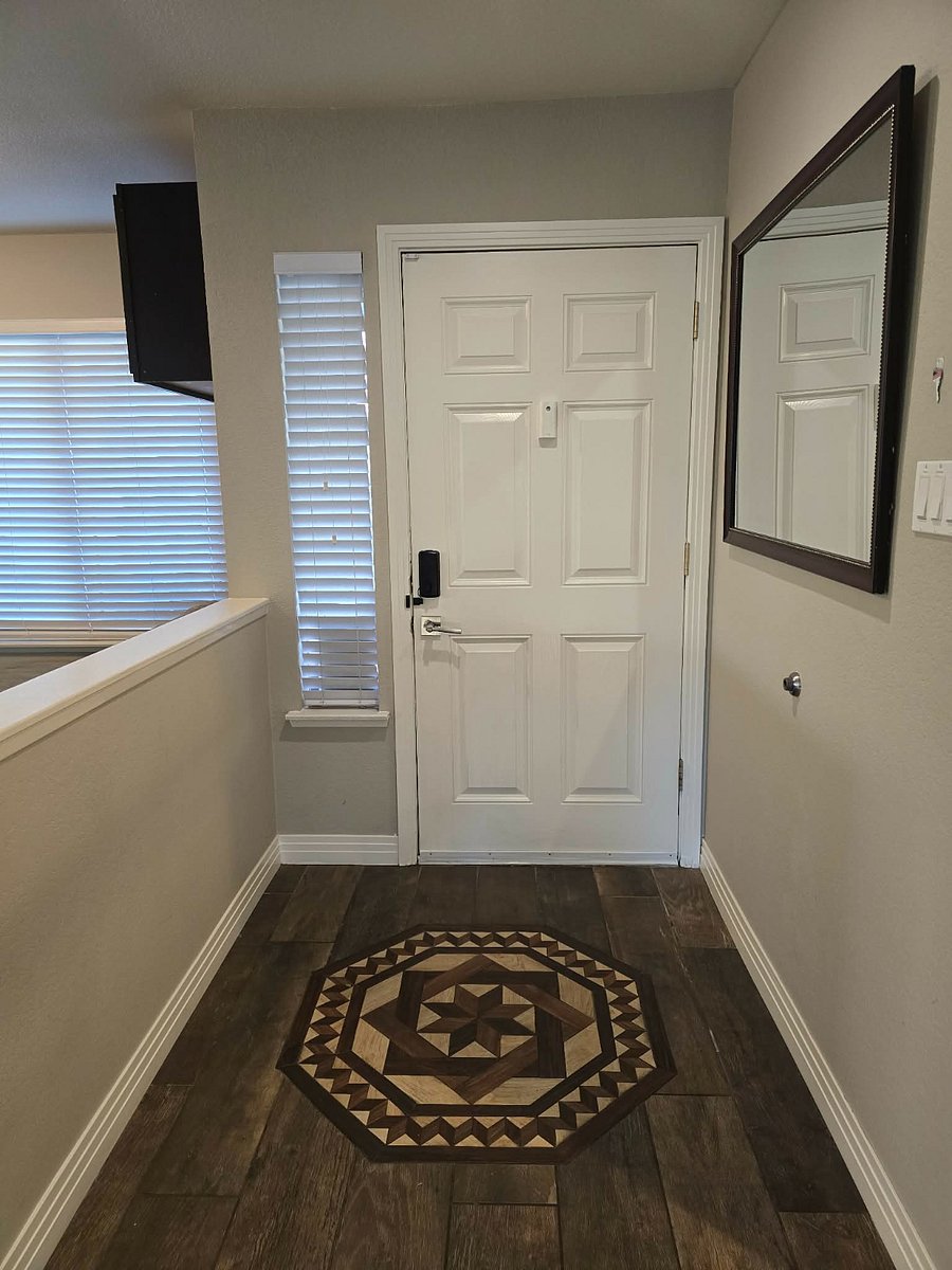Front door with electronic lock