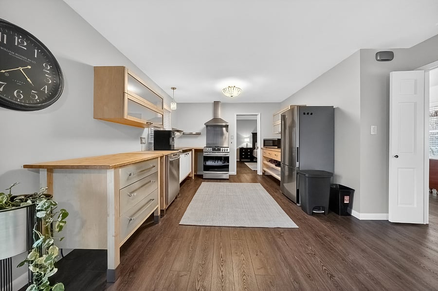 Kitchen view from Dining area.  
