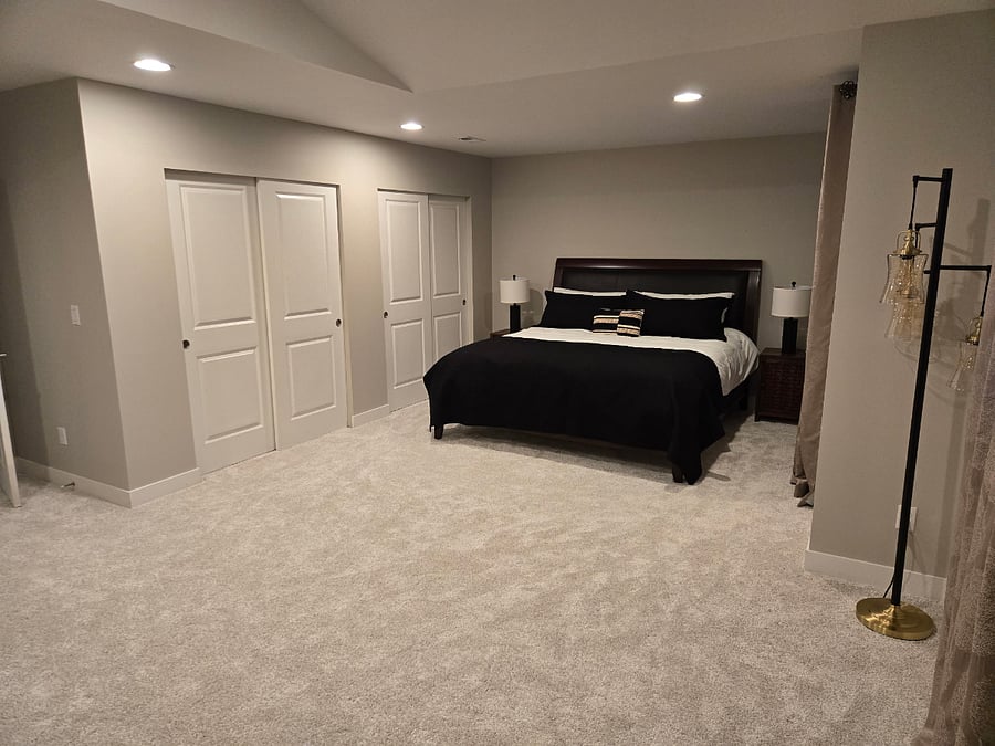 Bedroom 3: King Bed with 65" Samsung TV and plenty of space to work or play.
