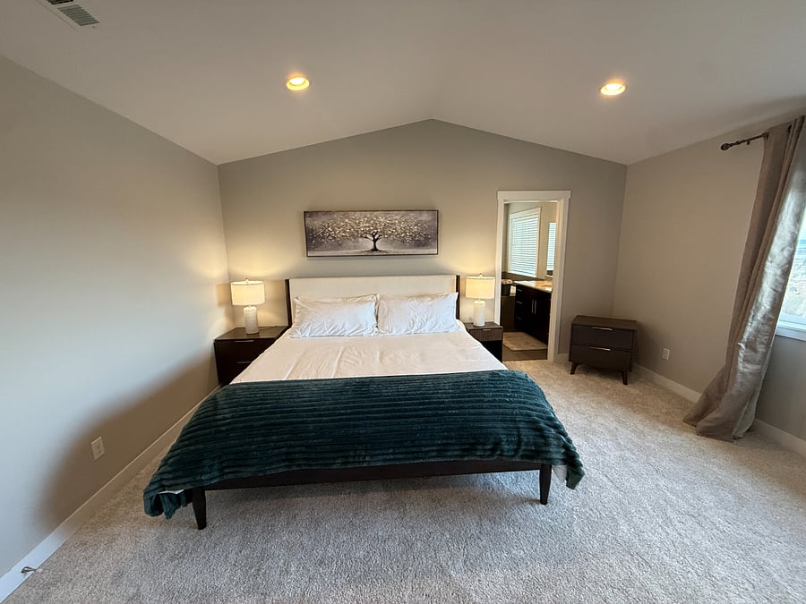 Primary Bedroom 800 SQ FT Suite with large walk in closet.