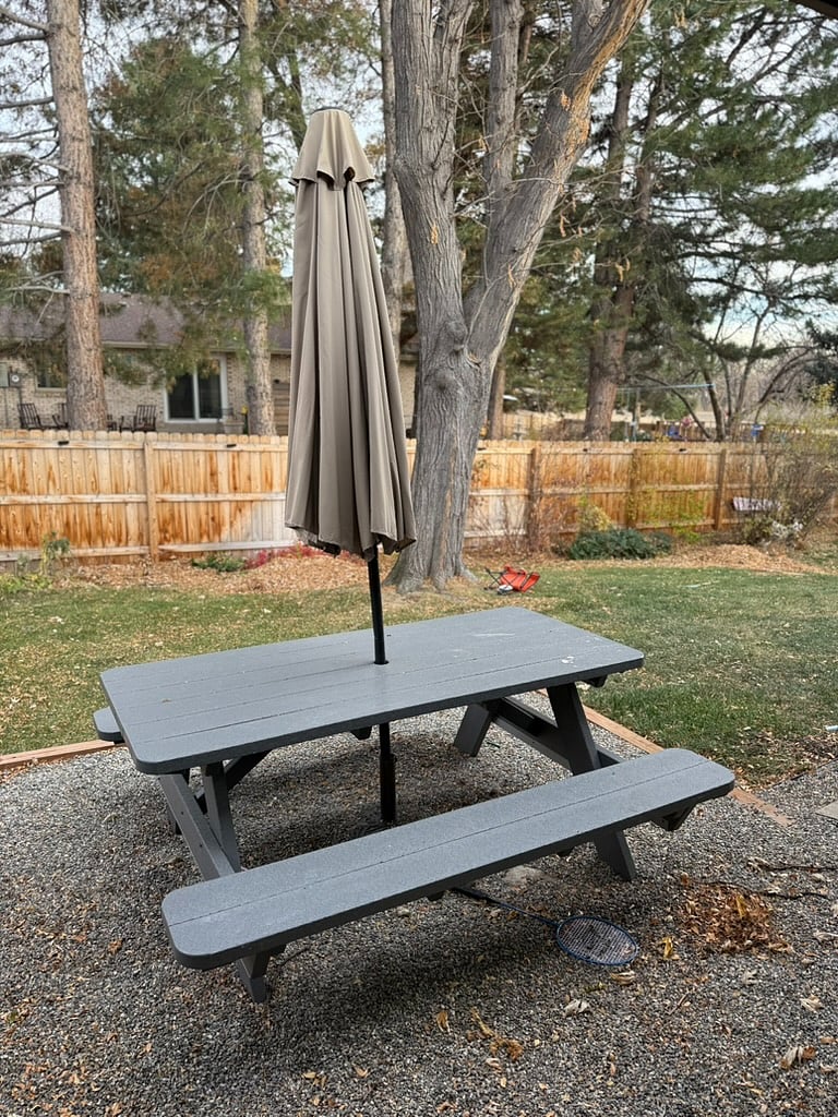 Outdoor seating / outside of kitchen and off the main covered patio