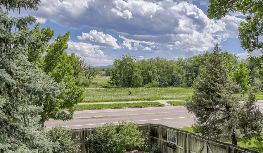 Bear Creek Lake Park across the street