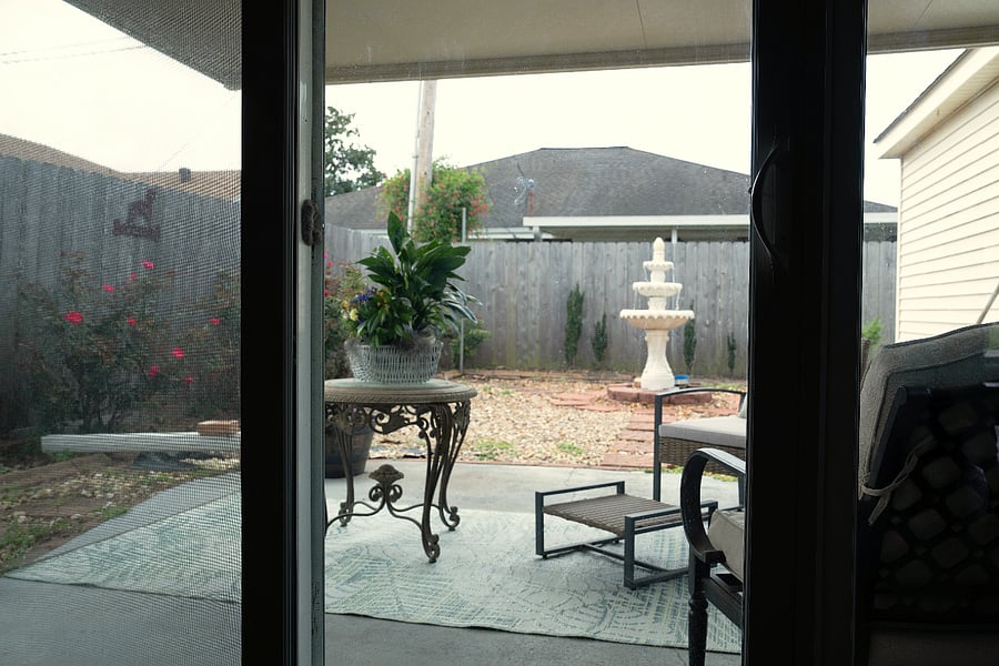 Patio visible from dining room