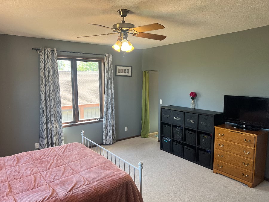Master Suite One Bedroom. All Bedrooms are the same size and have similar layout.