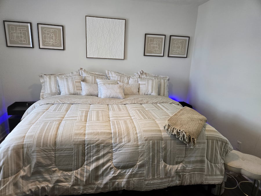 bedroom 2, set up as king, foot view