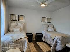 Bedroom 2, set up as 2 twins, light up nightstands with usb chargers