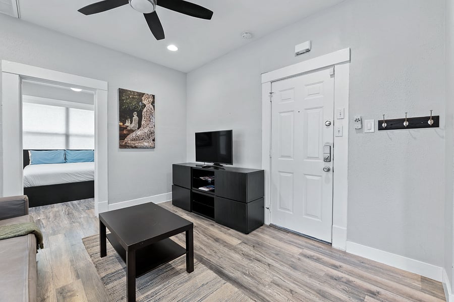 Door from Living Room to stairwell leading to Front of Building