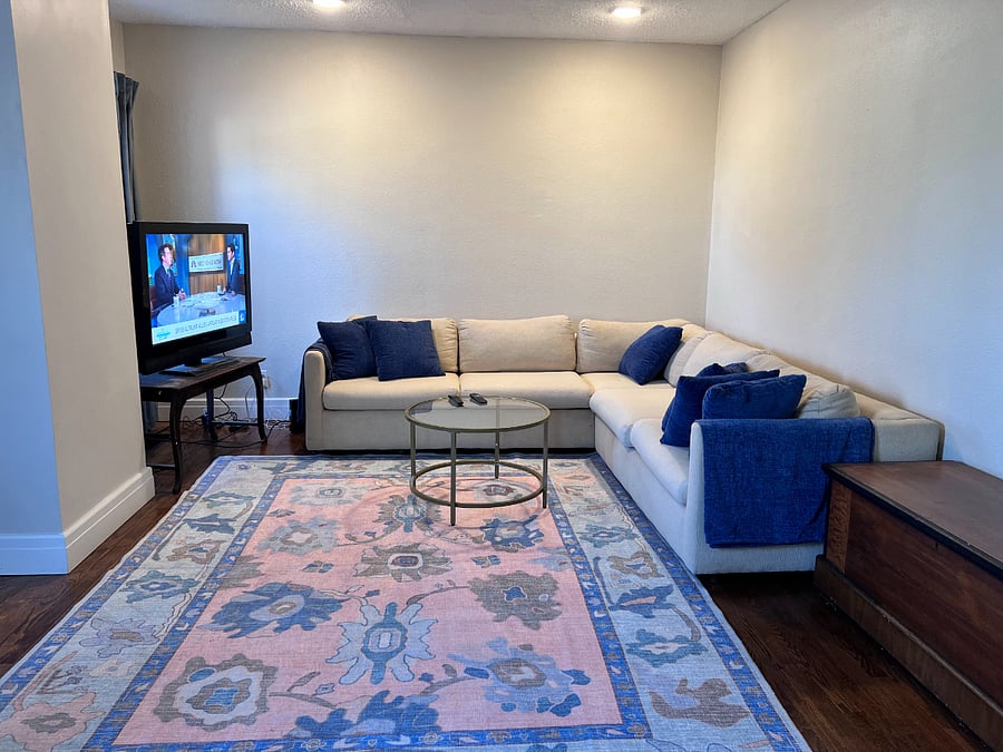 Living room. TV with Xumo box