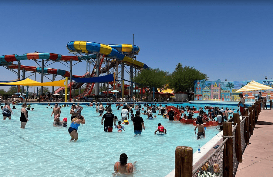 Six Flags Hurricane Harbor- 10 mins away