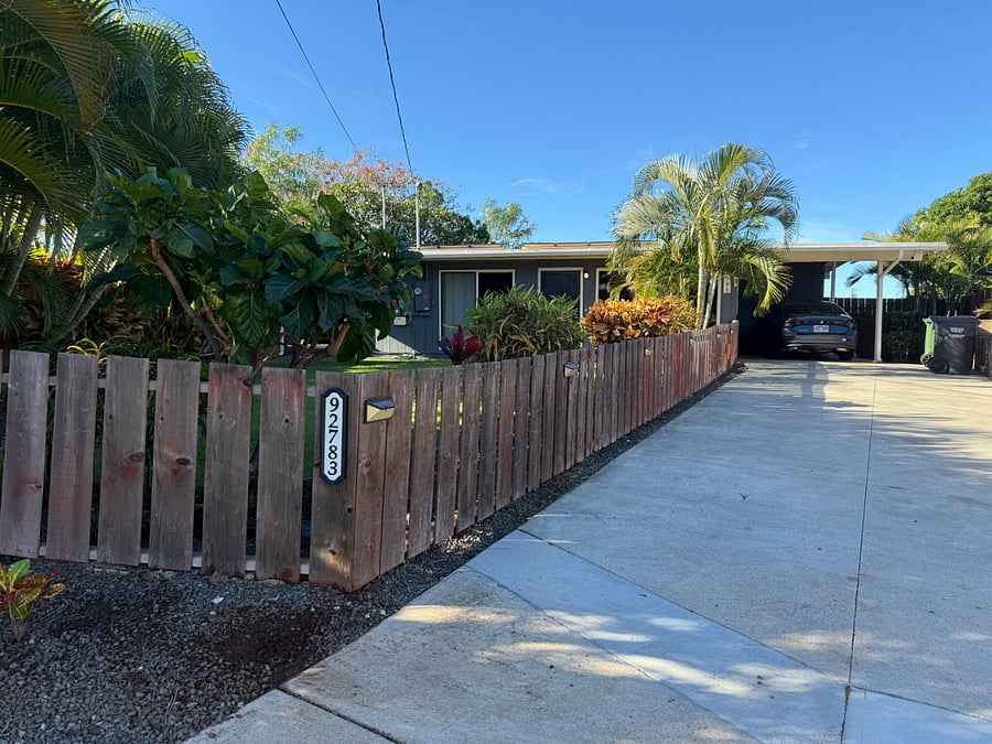 Front Entrance with Driveway and Carport
