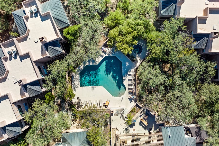 Two heated pools and two hot tubs.