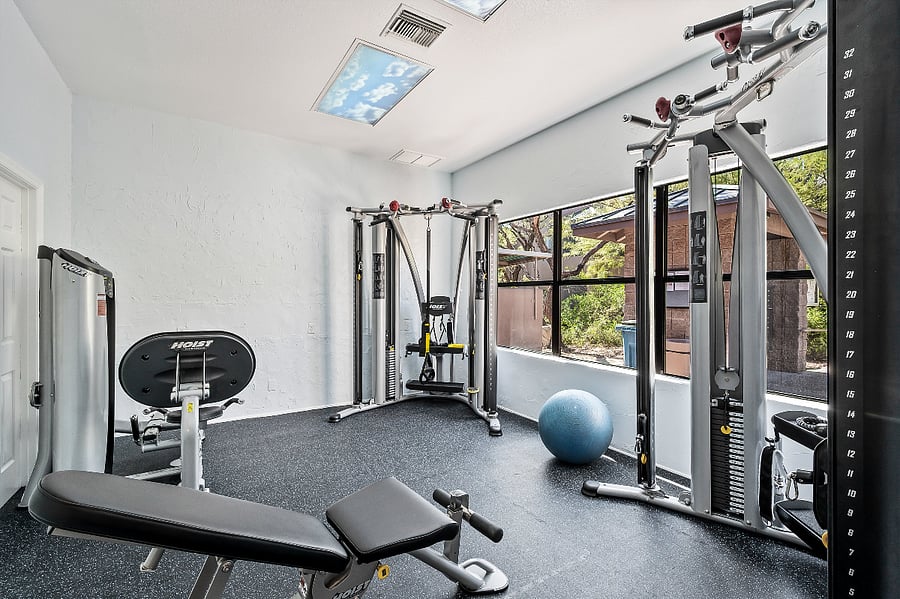 Recently updated exercise facility.