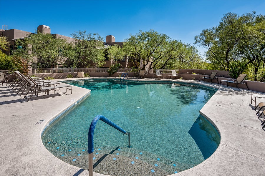 Heated pool.