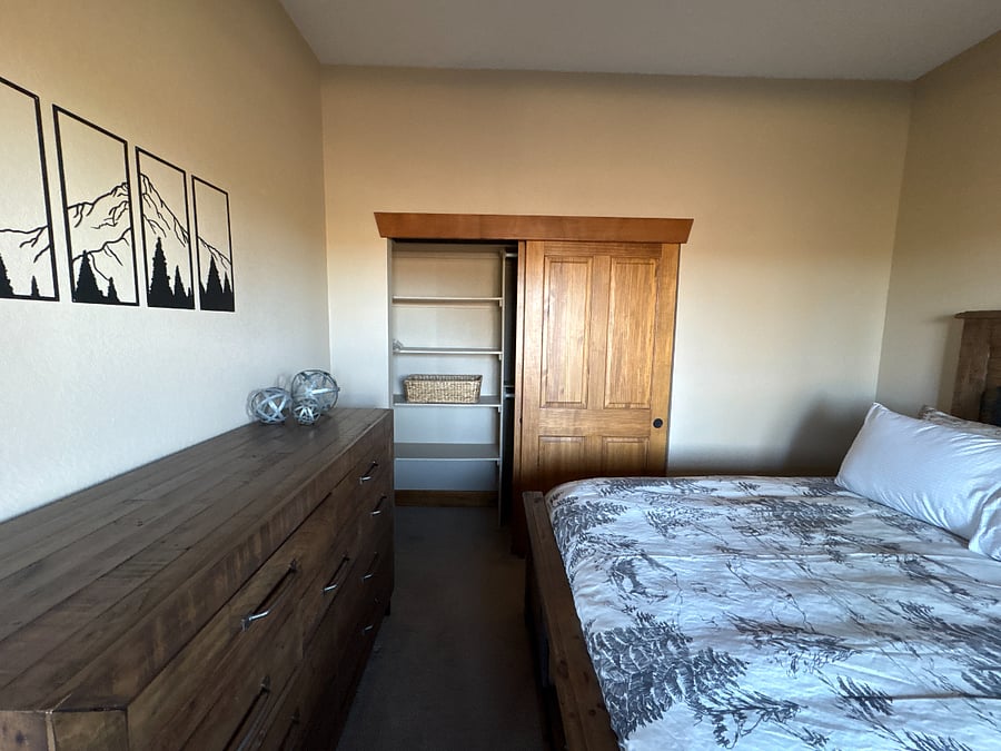 large closet in mountain room