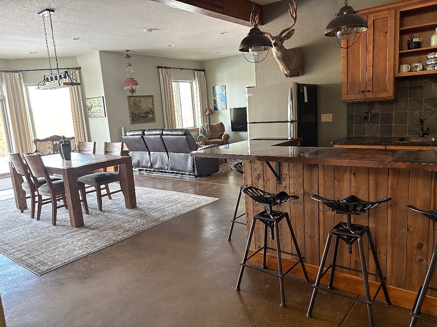 Main living area in the basement