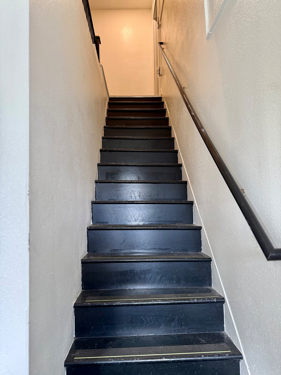 This apartment is at the top of the stairs, unit B.