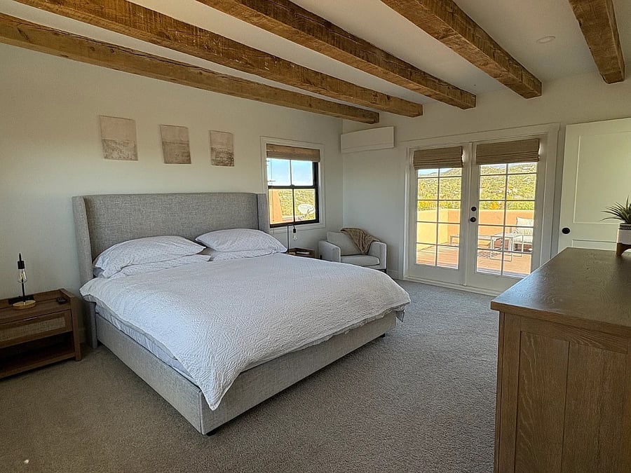 Primary bedroom with king bed