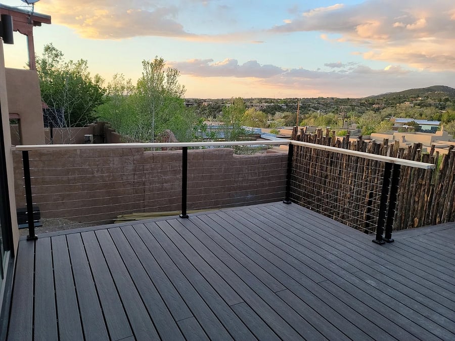 Deck on main floor off of the living room