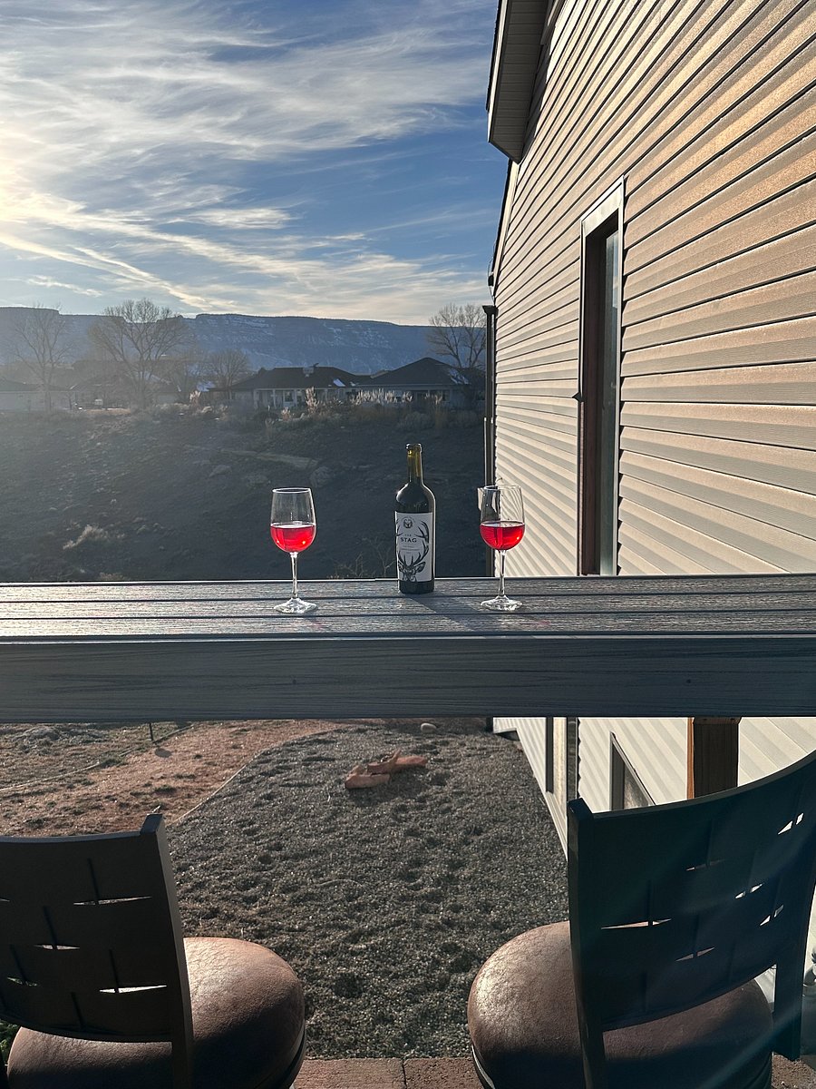 Patio bar seating with a view