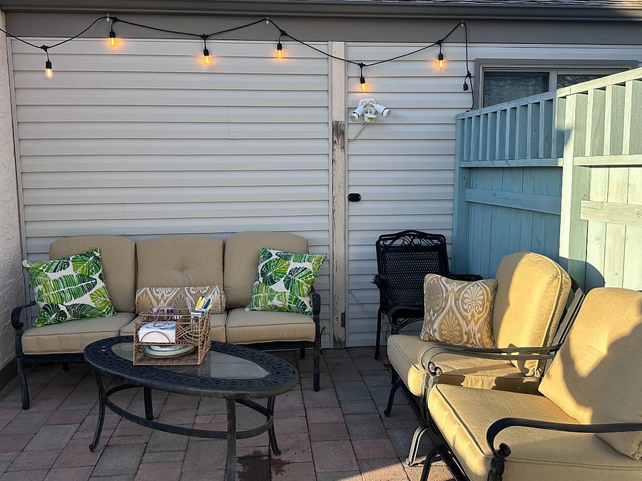 Private patio for entertaining