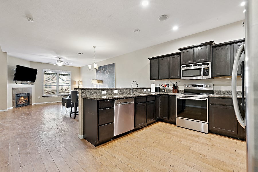 open kitchen area