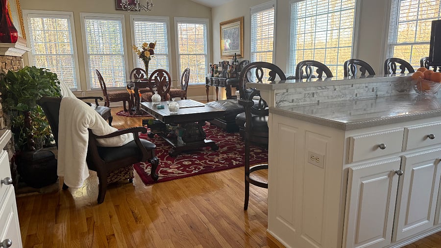 Sitting area and access to outside deck.