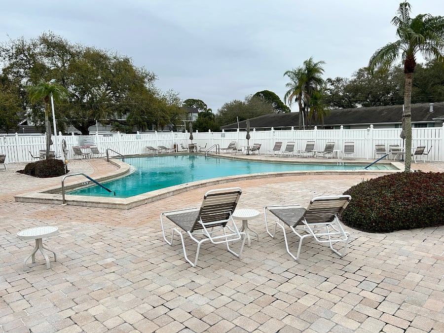 Large heated pool