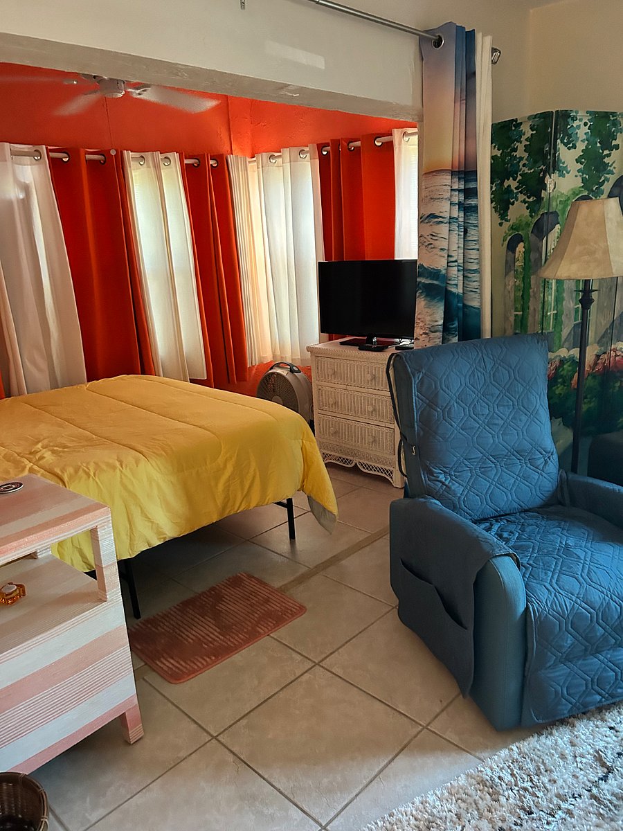 36 TV in bedroom area