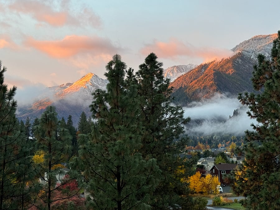 Mountain sunrises from the couch
