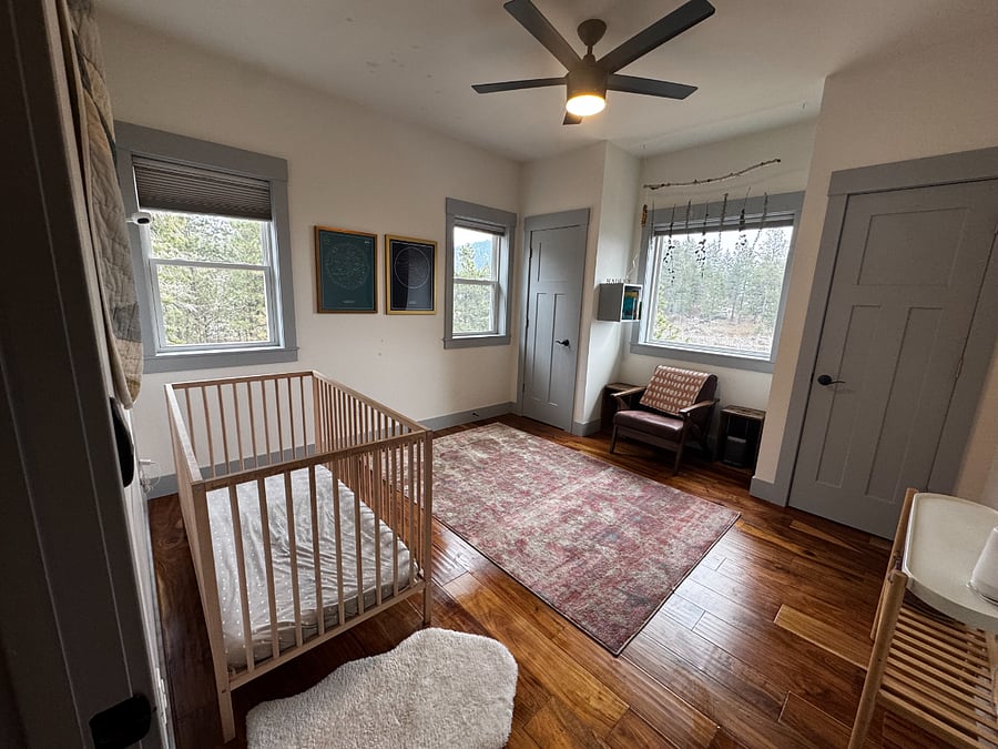 Secondary bedroom is currently set up as a child's room.