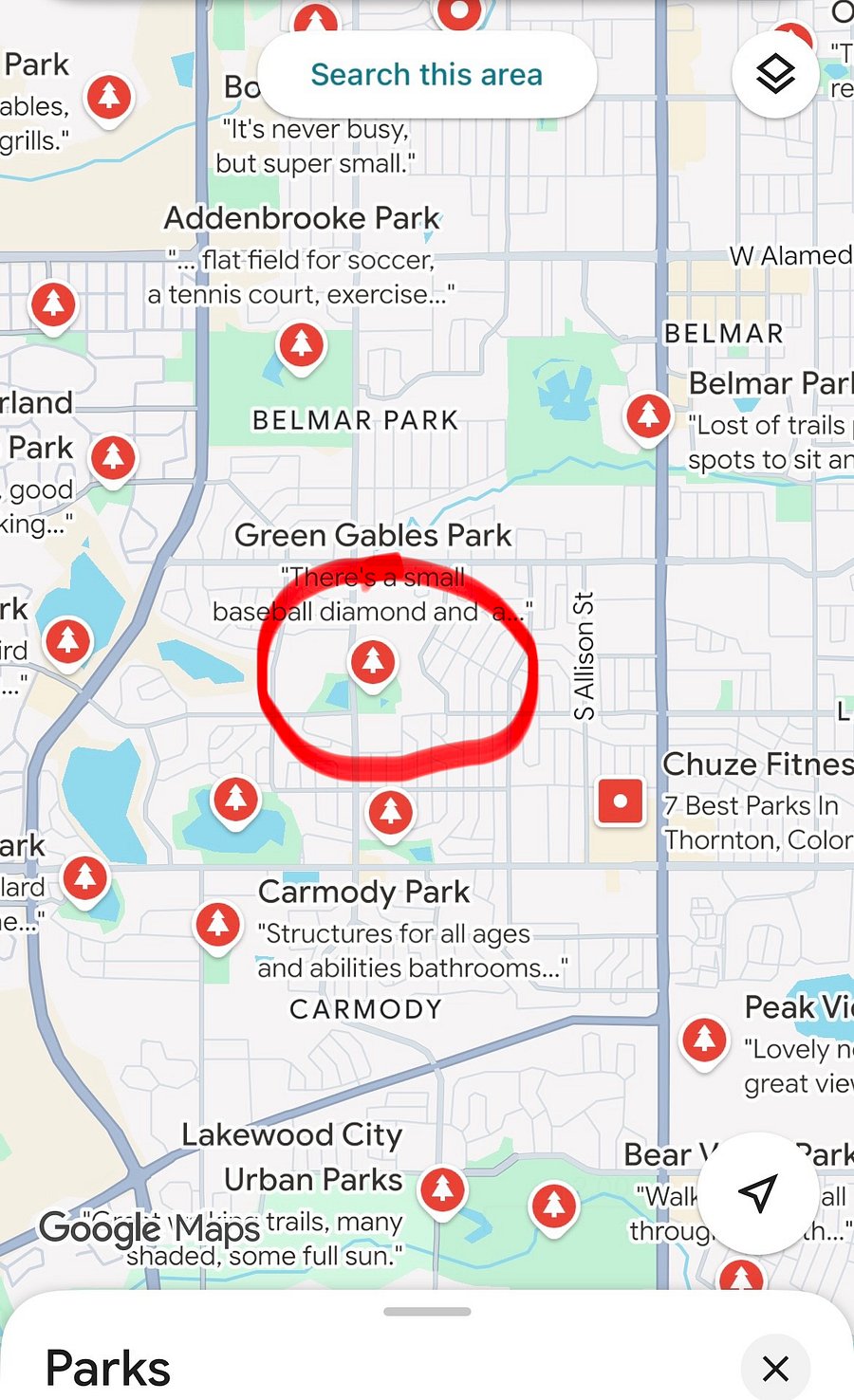 Multiple parks in immediate area