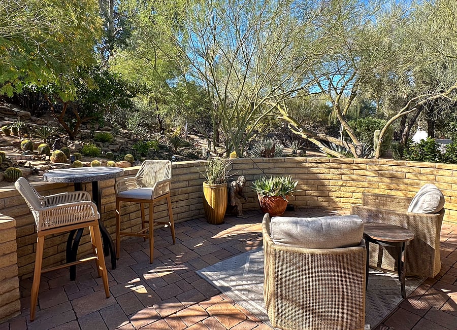 Rear courtyard and landscape