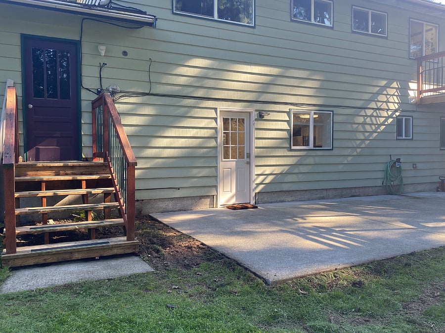 Garage (purple door) to MIL entry